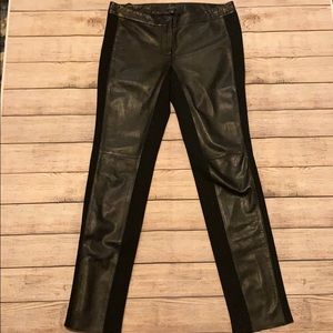 Ann Taylor Genuine Leather Ponte Pant